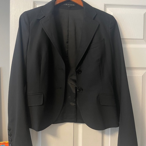 Theory slim-fit blazer in black - Picture 1 of 6